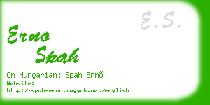 erno spah business card